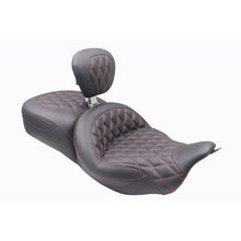 Mustang 08-25 Harley FL Touring Rd King Sp, Rd Glide Ltd, Dble Diamond ST Backrest - Black/AB