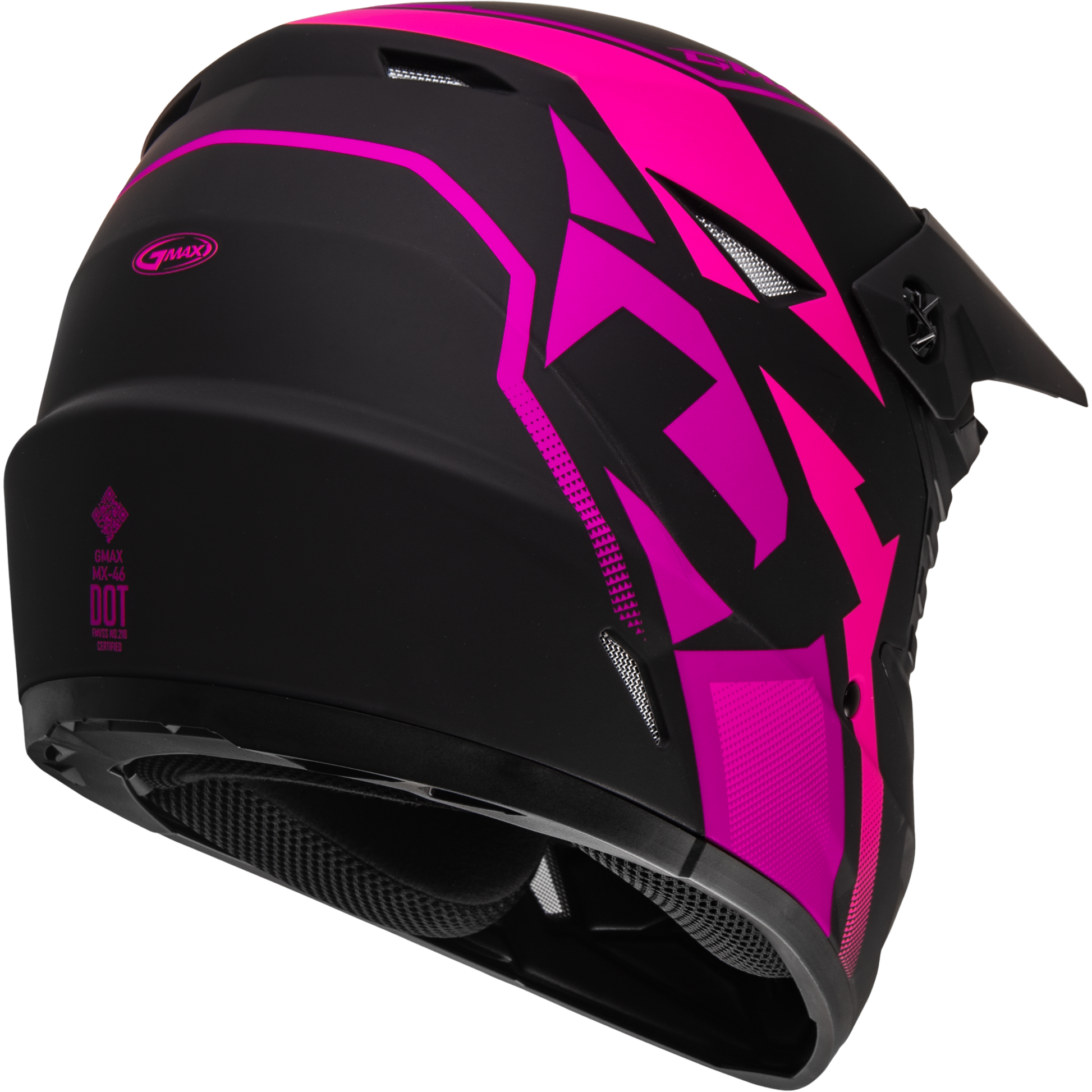 Mx 46 Compound Helmet Matte Black/Pink 2x