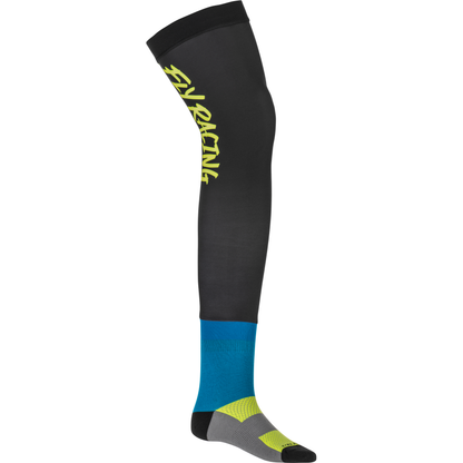 Knee Brace Socks Hi Vis/Black/Blue Sm/Md