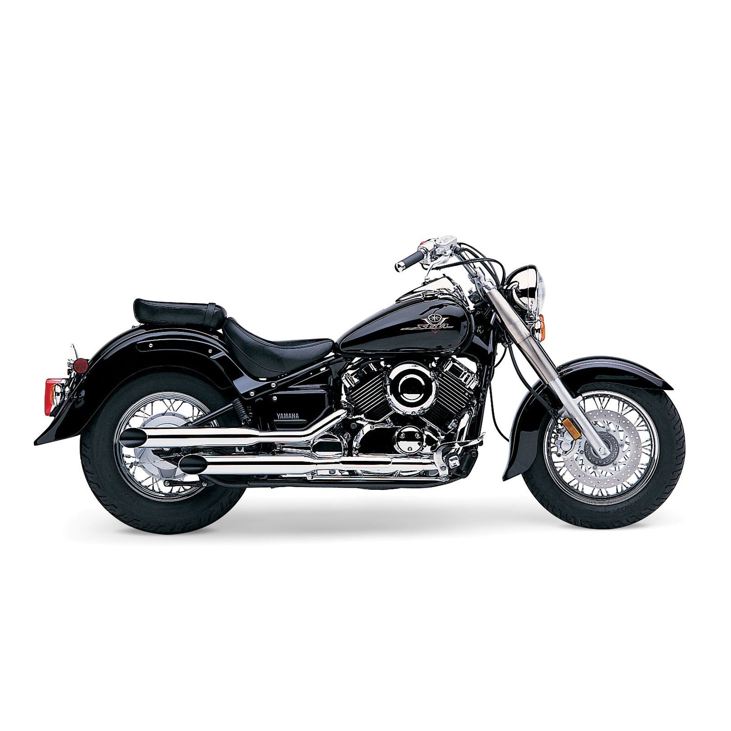Blvd Slashcut Slip On Chrome Yam V Star 650