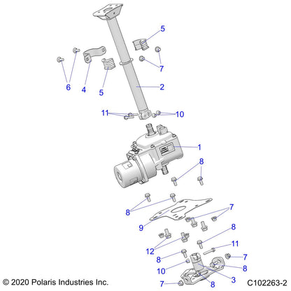 Polaris ATV Power Steering Assembly, ATV, Genuine OEM Part 2413344, Qty 1