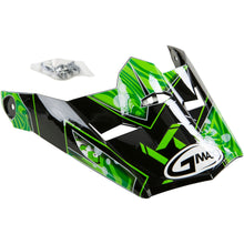 Visor W/Screws Hooper Mx 46y Black/Green Ys Yl