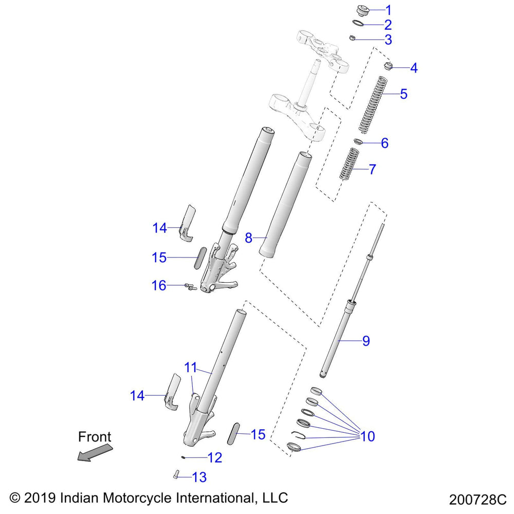 Indian Motorcycle Spring, Lower, Genuine OEM Part 7045350, Qty 1