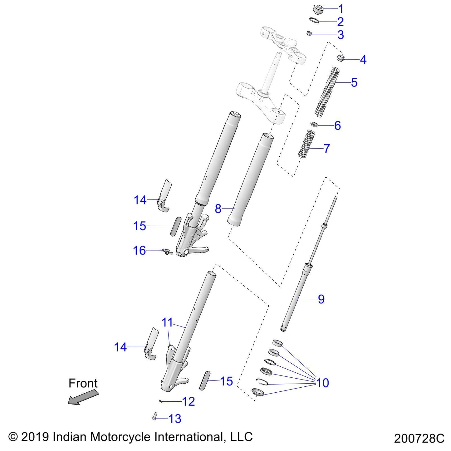Indian Motorcycle Spring, Lower, Genuine OEM Part 7045350, Qty 1