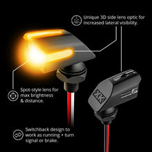 Mini Led Turn Signal Black Amber Pair