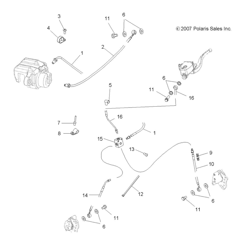 
                      
                        Polaris Off Road Brake Line, JB to Rear, Genuine OEM Part 1910480, Qty 1
                      
                    