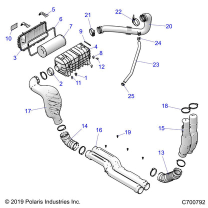 Polaris RZR Airbox, Genuine OEM Part 5451098, Qty 1
