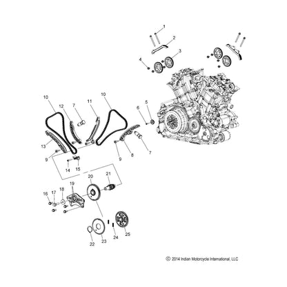 Indian Motorcycle GEAR, DRIVEN, CAM IDLER, Genuine OEM Part 6230718, Qty 1