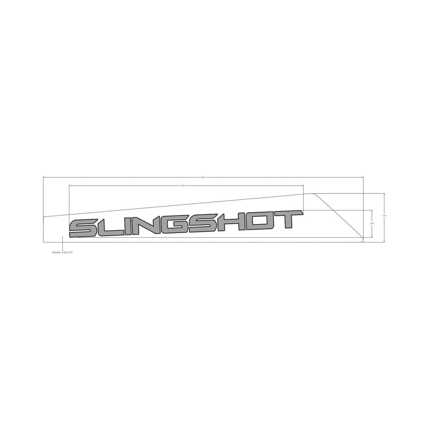 Polaris Slingshot Decal-Hood,SLNG,RH,Silver, Genuine OEM Part 7187368, Qty 1