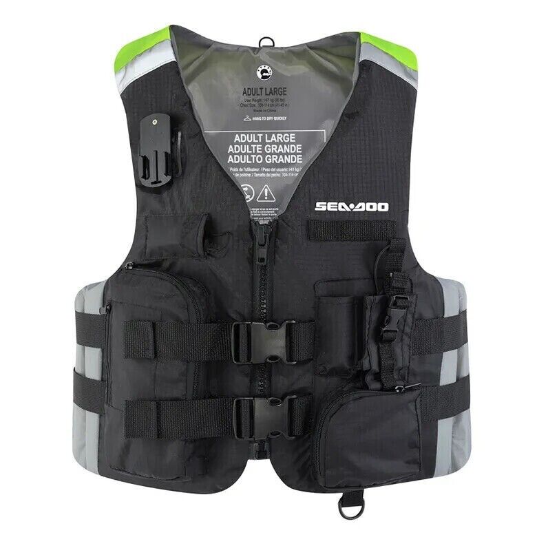SEA-DOO EXPLORER PFD LIFE JACKET BLACK/HI VIZ 2859641290 SIZE XL BRAND NEW MODEL