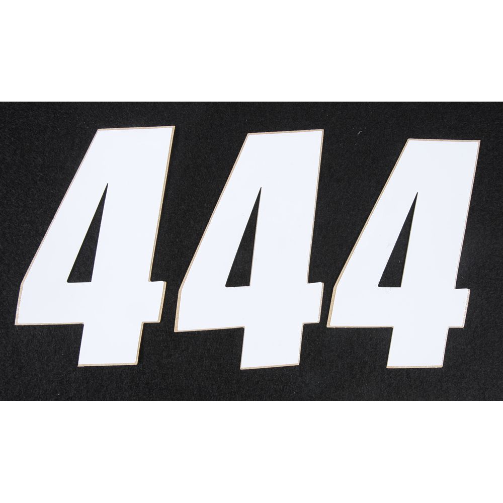 Number 4 White 4" 3/Pk