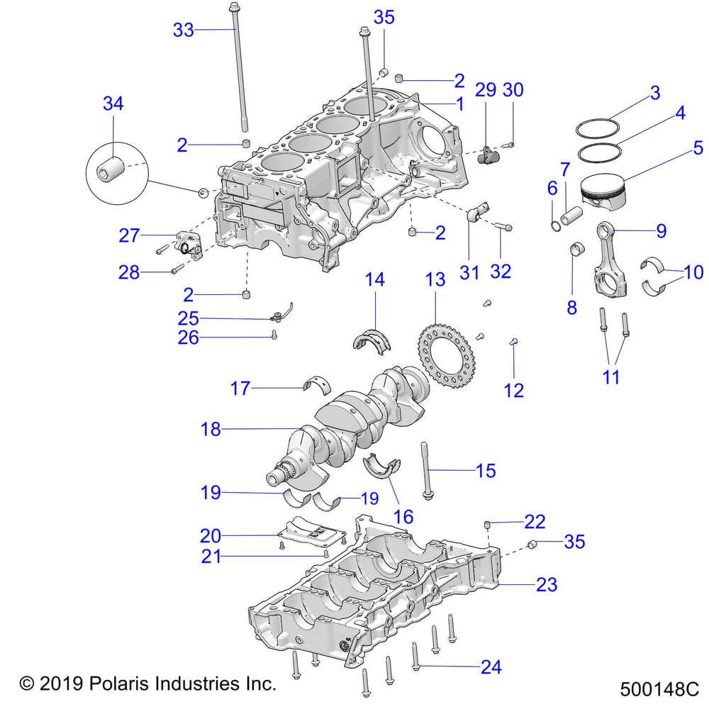 
                      
                        Polaris Slingshot ASM., PISTON [INCL. 3-7], Genuine OEM Part 3023462, Qty 1
                      
                    