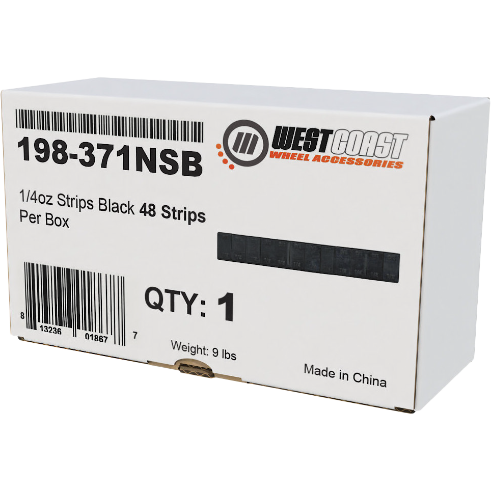 1/4oz Strips Black 48 Strips/Box