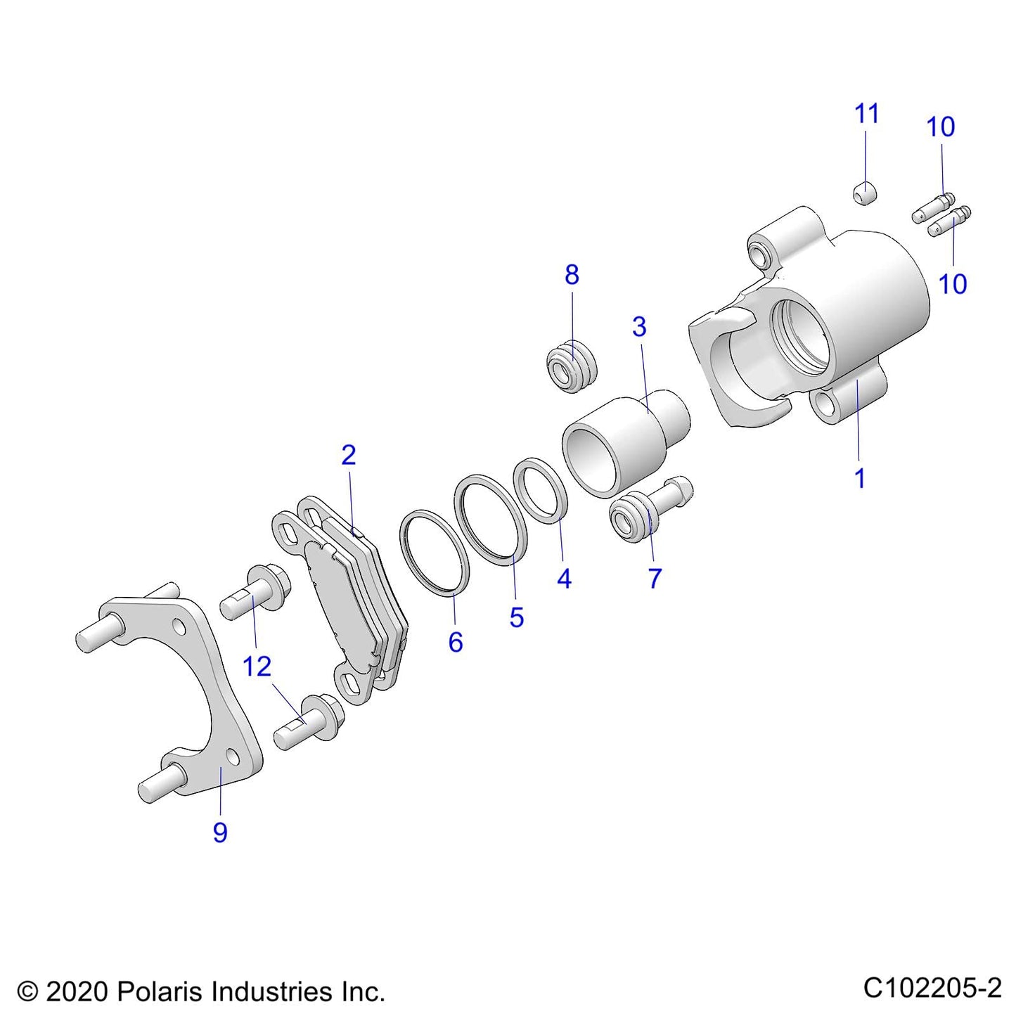 Polaris ATV Brake Piston, Genuine OEM Part 5136698, Qty 1