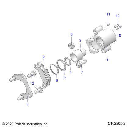 Polaris ATV Brake Piston, Genuine OEM Part 5136698, Qty 1