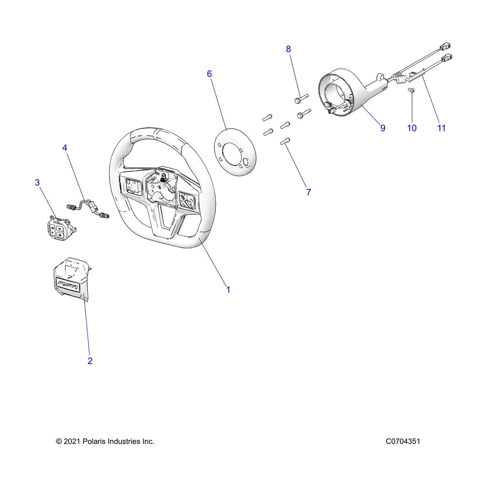 
                      
                        Polaris RZR Steering Wheel, Genuine OEM Part 1824806, Qty 1
                      
                    