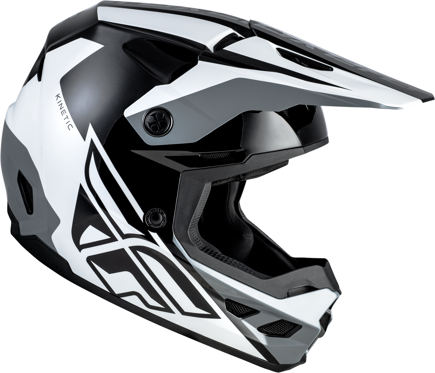 Kinetic Crest Helmet Black/White/Grey Sm