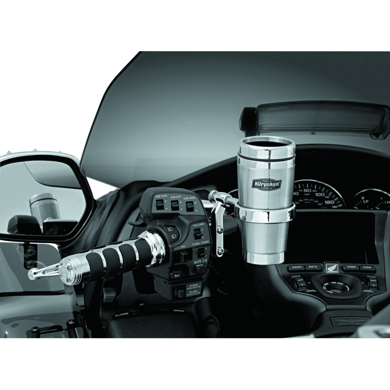 Kuryakyn Drink Holder With Stainless Steel Mug For Perch Mount Chrome