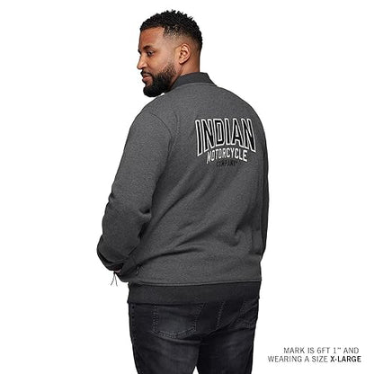 Indian Motorcycle Men's Colorblock Marl Zip Thru, Gray - 3XL - 283341214