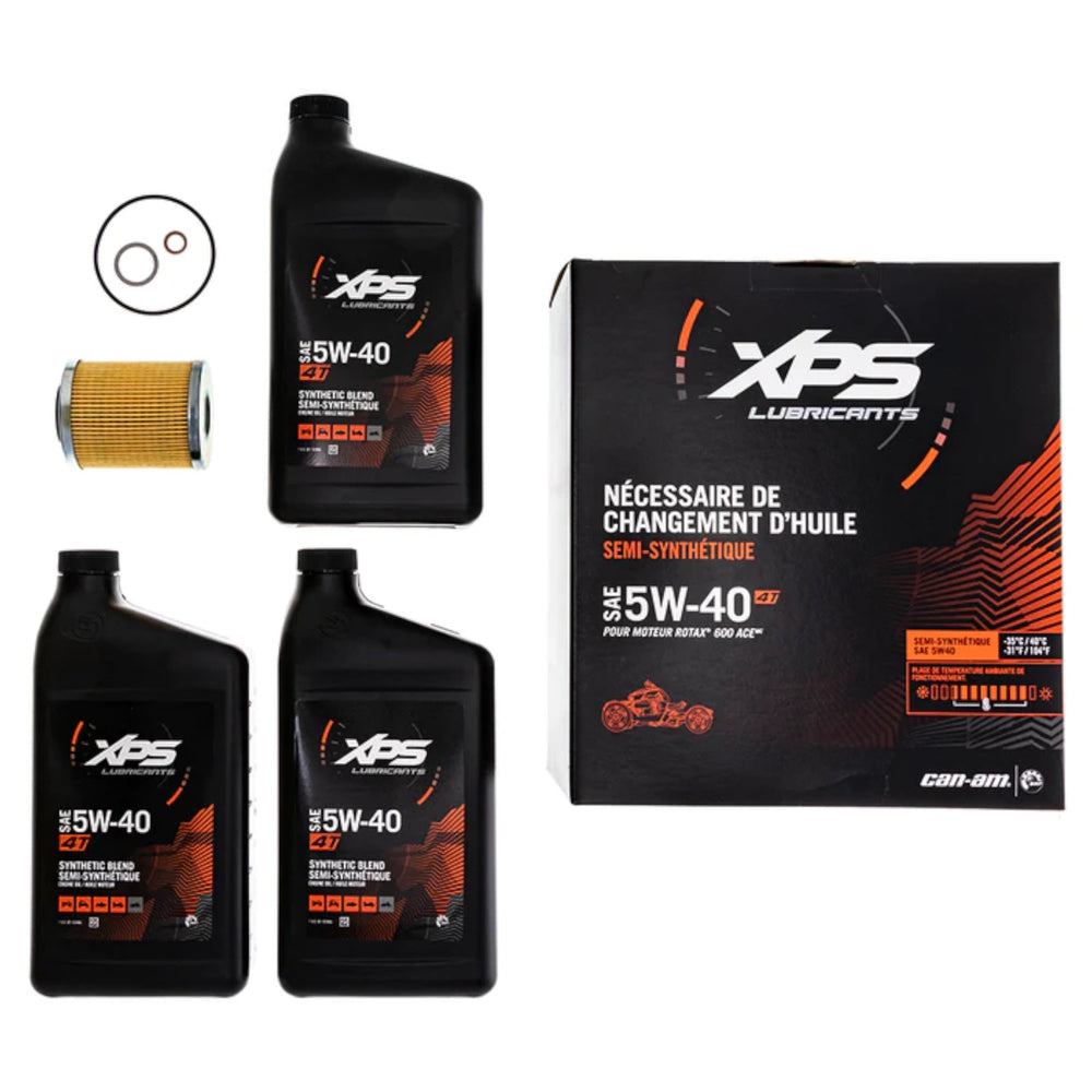 Can-Am 4T 5W-40 Synthetic Blend Oil Change Kit For Rotax 600 CC Engine - 9779298