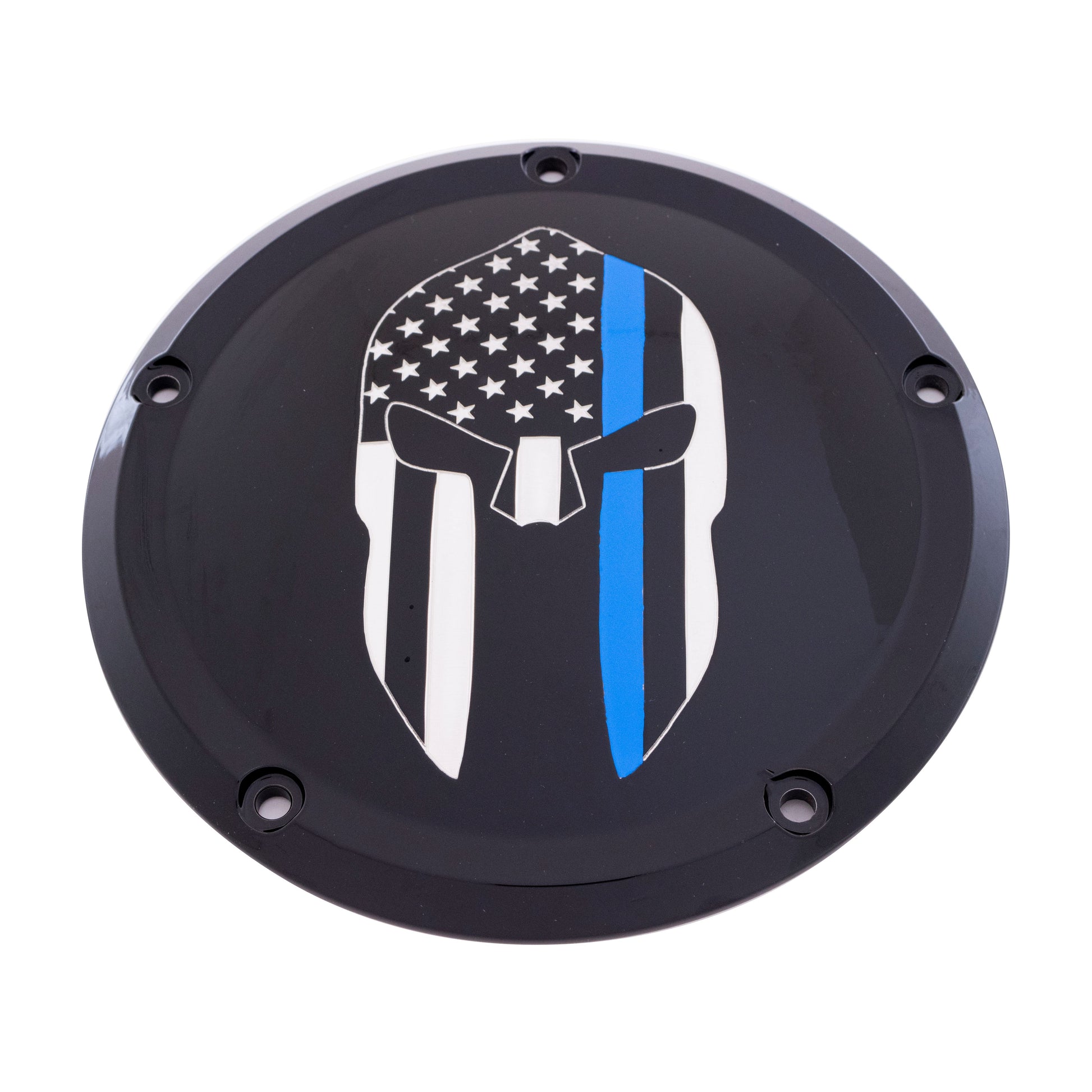 7   M8 Flt/Flh Derby Cover Sparta Blue Line Black