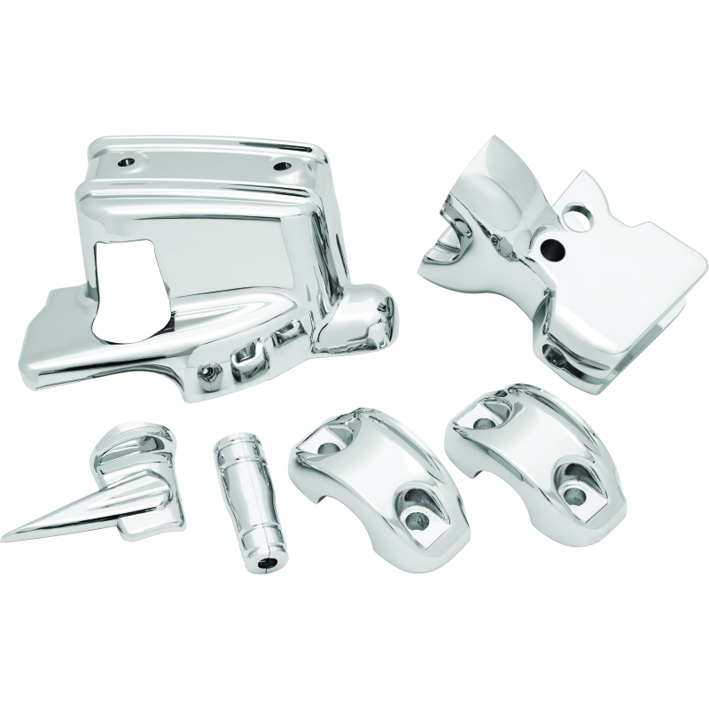 Kuryakyn Handlebar Control Dress Up Kit Chrome