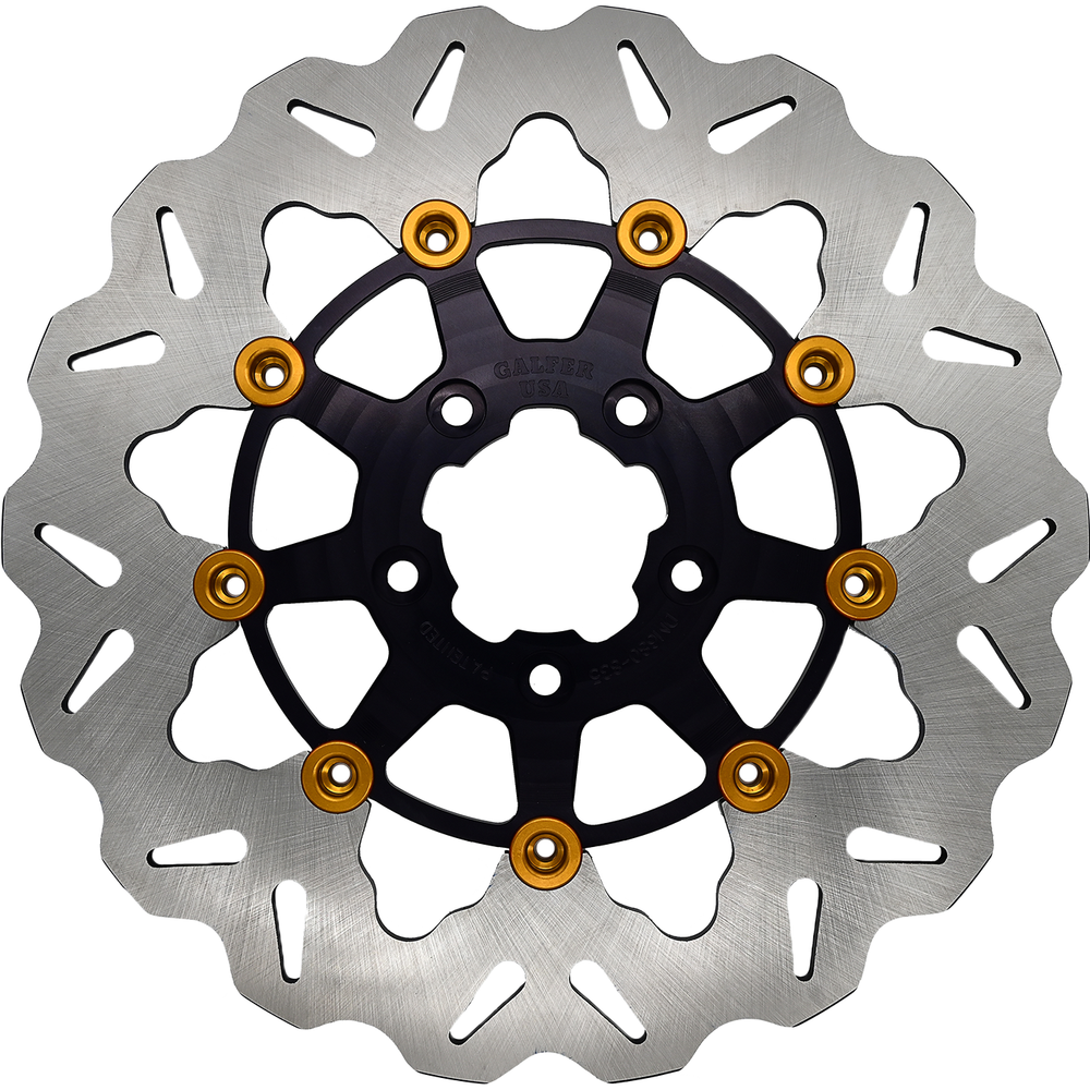 Rotor 11.8" Floating Wave Rr Black/Gold Buttons