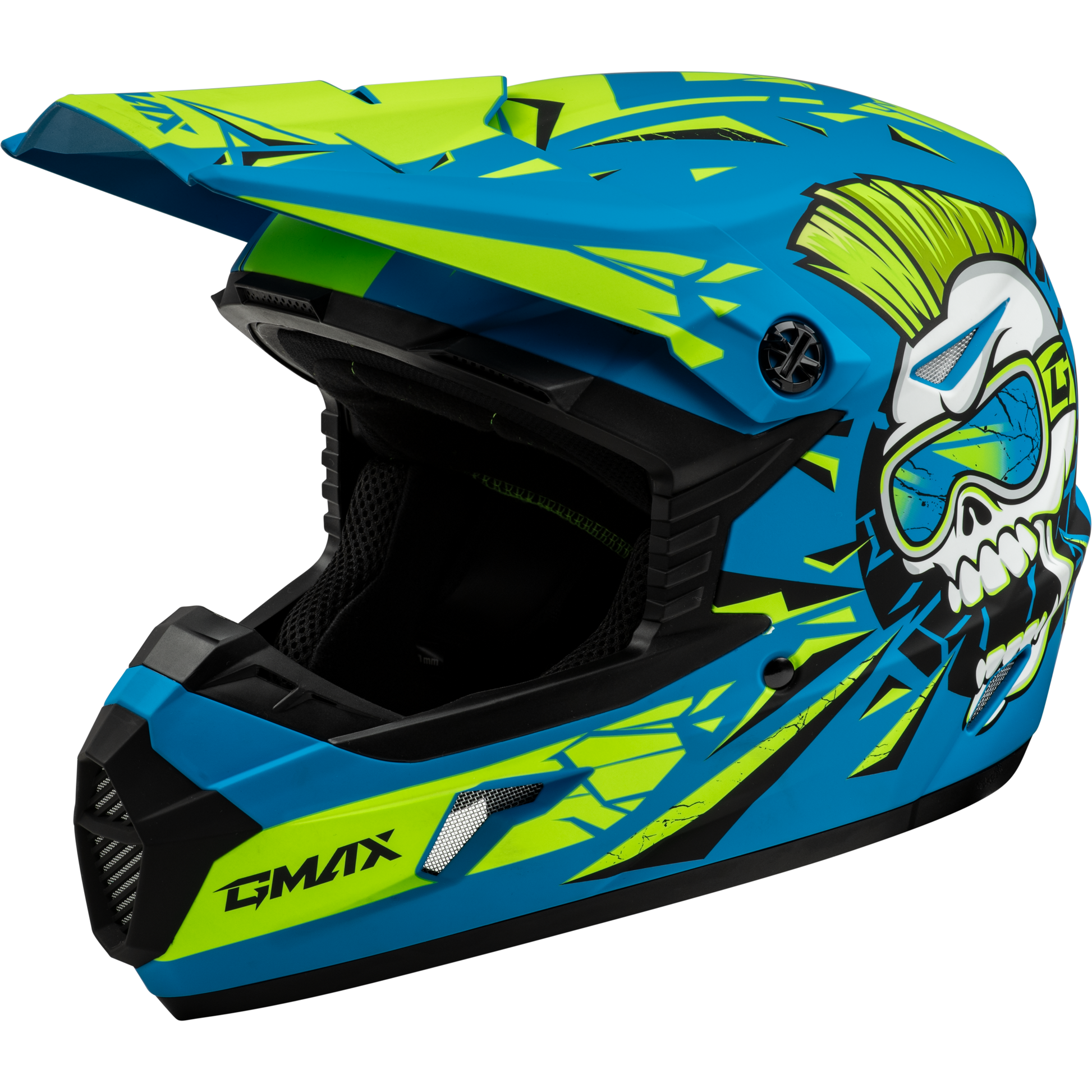 Youth Mx 46y Unstable Helmet Matte Blue/Green Yl
