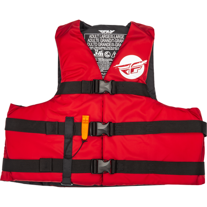 Nylon Flotation Vest Red/White Xs