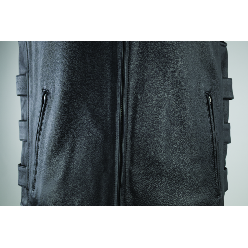 Kuryakyn Leather By River Road Plains Leather Vest Black - Small