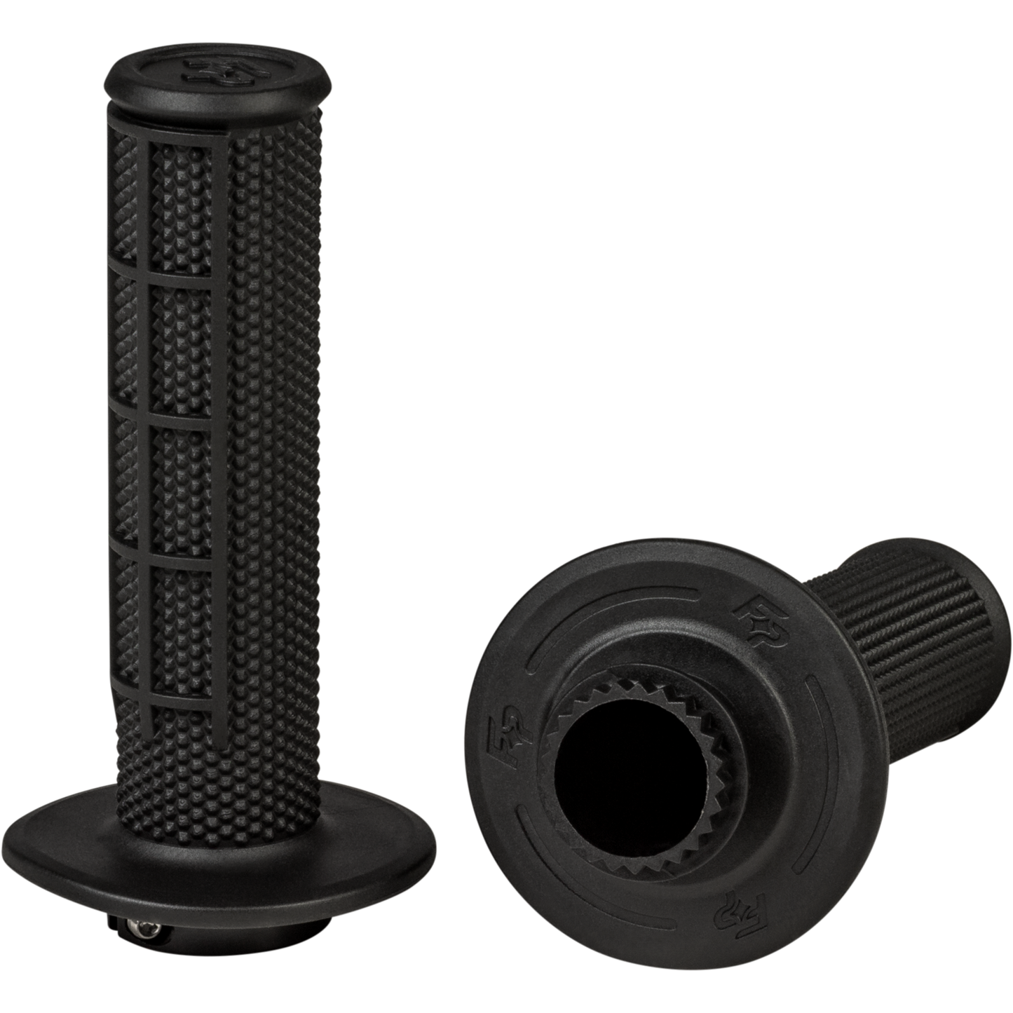 Control Mx Lock On Grips Black   Half Waffle