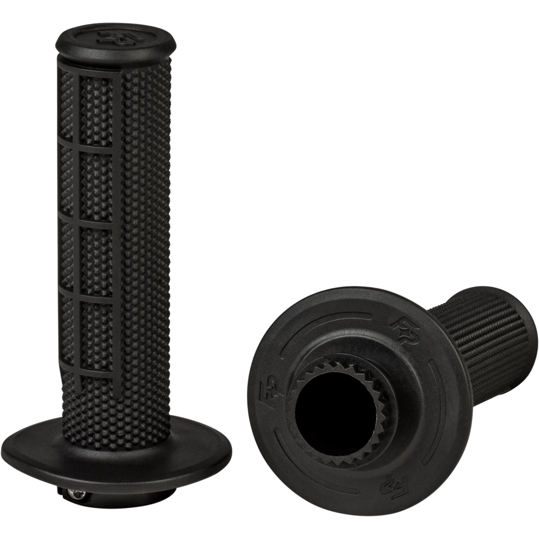 Control Mx Lock On Grips Black   Half Waffle