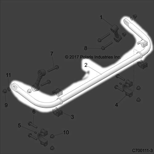 Polaris RZR Stabilizer Bar, Tube, 28.5 mm, Genuine OEM Part 5339671, Qty 1