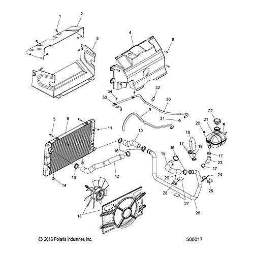 Polaris Slingshot Radiator Shroud, Lower, Genuine OEM Part 5450128, Qty 1