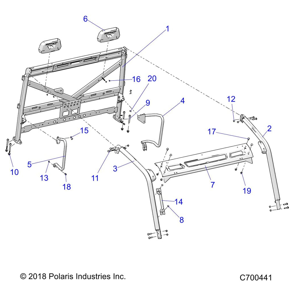 
                      
                        Polaris Off Road Cab Frame Weld, Front, Left, Matte Black, Genuine OEM Part 1022910-458, Qty 1
                      
                    