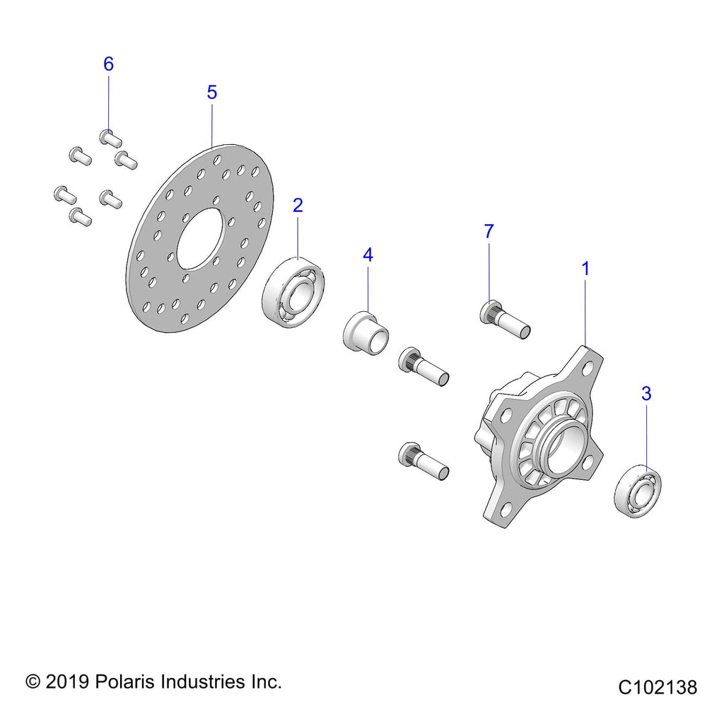 
                      
                        Polaris Ranger Wheel Bearing, Genuine OEM Part 3514994, Qty 1
                      
                    