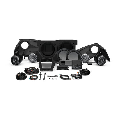 Rockford Fosgate X317-STG5 Audio Kit: PMX-3 Receiver, 1500-Watt Amp, M2 Series Color Optix Multicolor LED Lighted Front, Rear Speakers & Dual Subwoofers for Select Can-Am X3 Models (2017-2022)