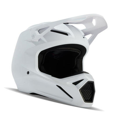 Fox Racing V1 MOTOCROSS HELMET, MATTE WHITE, Small