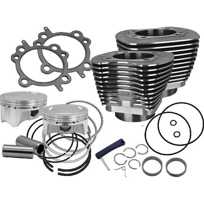 S&S Cycle 07-17 BT 107in Bolt-In Big Bore Kit - Wrinkle Black