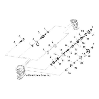 Polaris Ranger Main Gearcase Assembly, 500, Genuine OEM Part 1332702, Qty 1