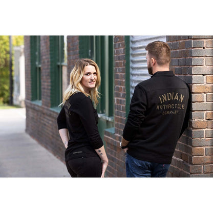 Indian Motorcycle Men's Camo Lined Quarter Zip, Black - XL - 286297209