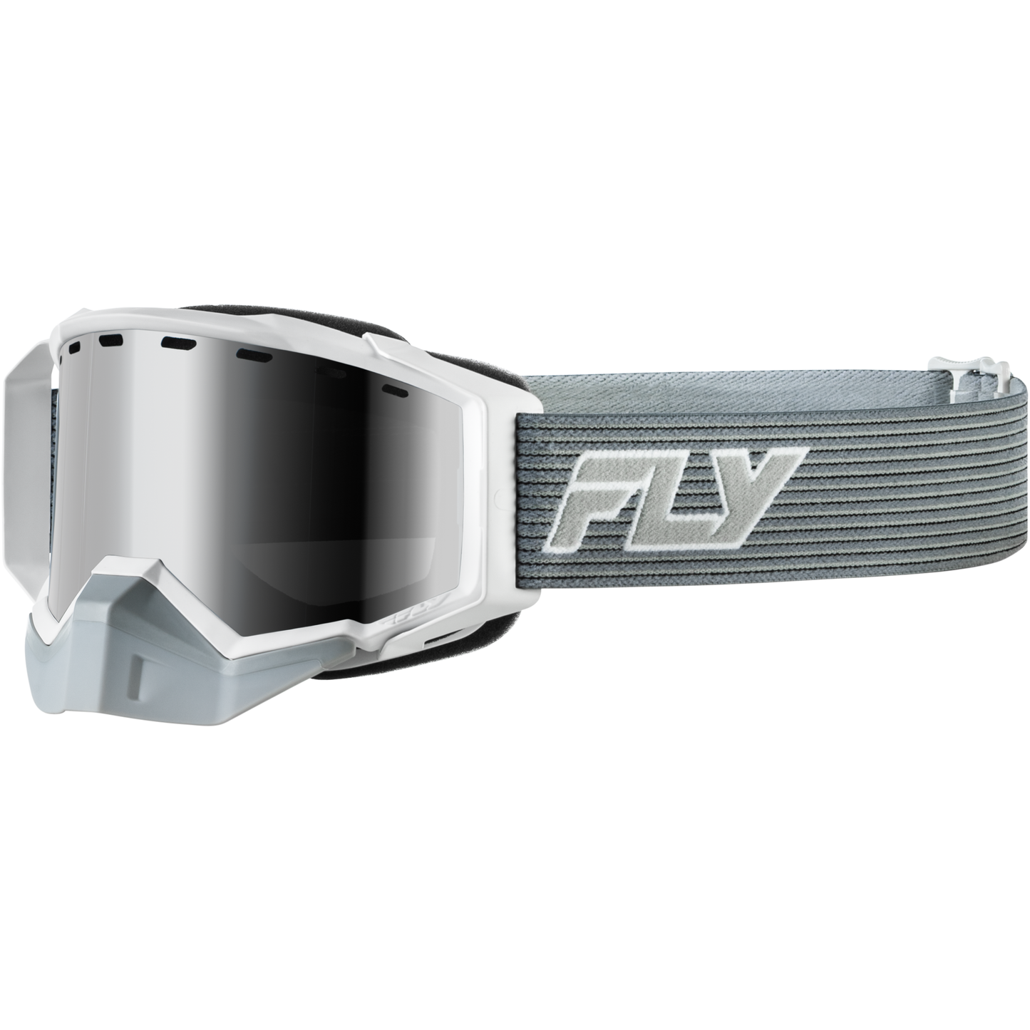 Zone Elite Sn Goggle Grey/Whte W/Blk Mirror Plrzd Smoke Lens