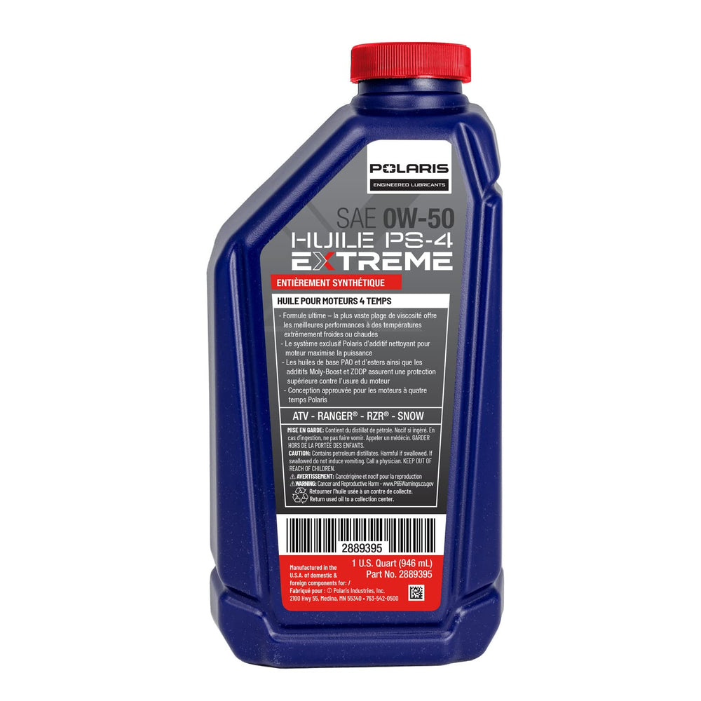 
                      
                        Polaris PS-4 Extreme Full Synthetic 0W-50 Engine Oil, 4-Stroke Engines - 2889395
                      
                    