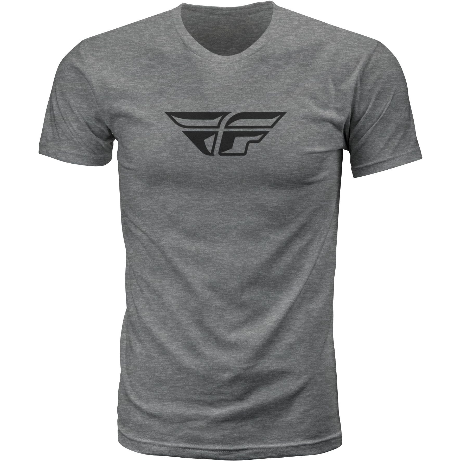 Fly F Wing Tee Dark Grey Heather Sm