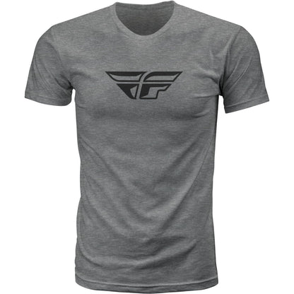 Fly F Wing Tee Dark Grey Heather Lg