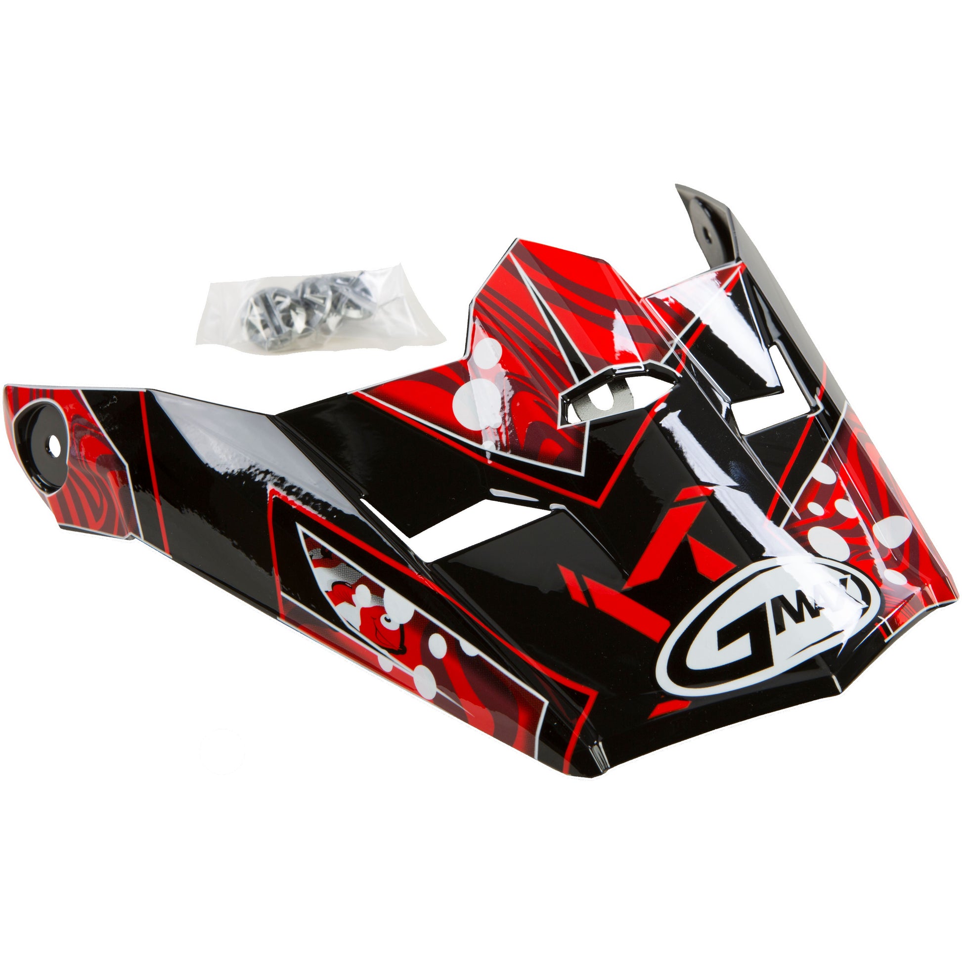 Visor W/Screws Hooper Mx 46y Black/Red Ys Yl