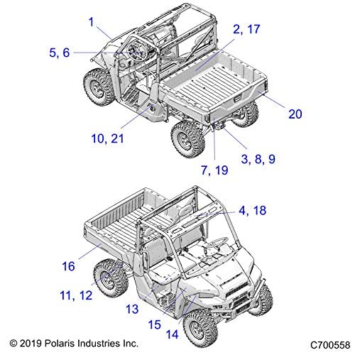 Polaris Off Road Decal-Tailgate,LH [4x2], Genuine OEM Part 7192067, Qty 1