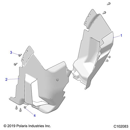 Polaris ATV GUARD-MUD,FRONT,RH,BLK, Genuine OEM Part 5455506-070, Qty 1