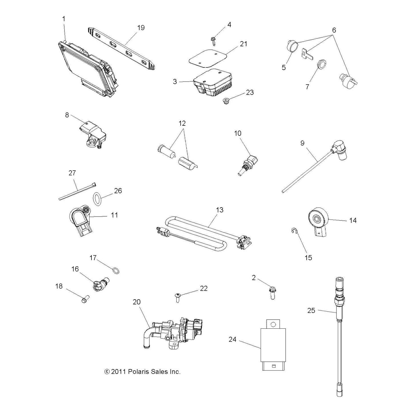 Polaris ATV TPS Kit, Genuine OEM Part 2205360, Qty 1
