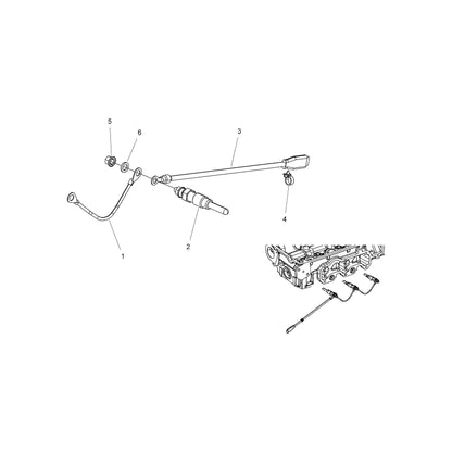 Polaris Ranger Military Only Glow Plug, Genuine OEM Part 3040036, Qty 1